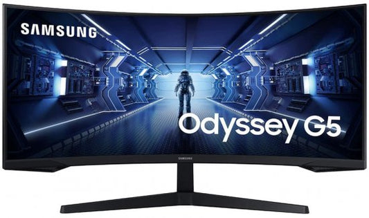 מסך מחשב גיימינג קעור Samsung Odyssey G5 C34G55TWWP 34'' LED VA UW - צבע שחור